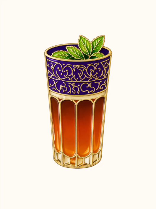 Afbeeldingen van Mint Glass Juice Sticker