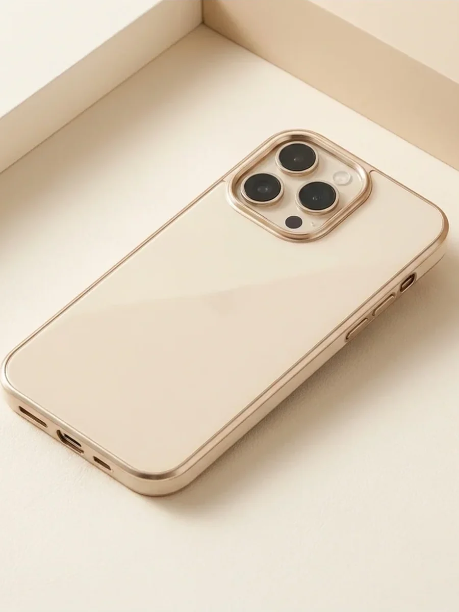 Champagnekleurig telefoonhoesje
